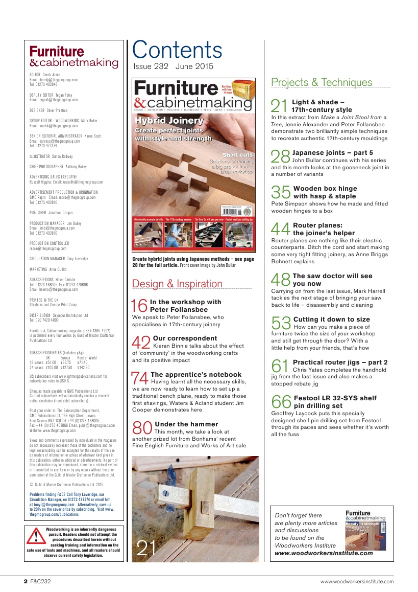 Furniture & Cabinetmaking 232 2015-06